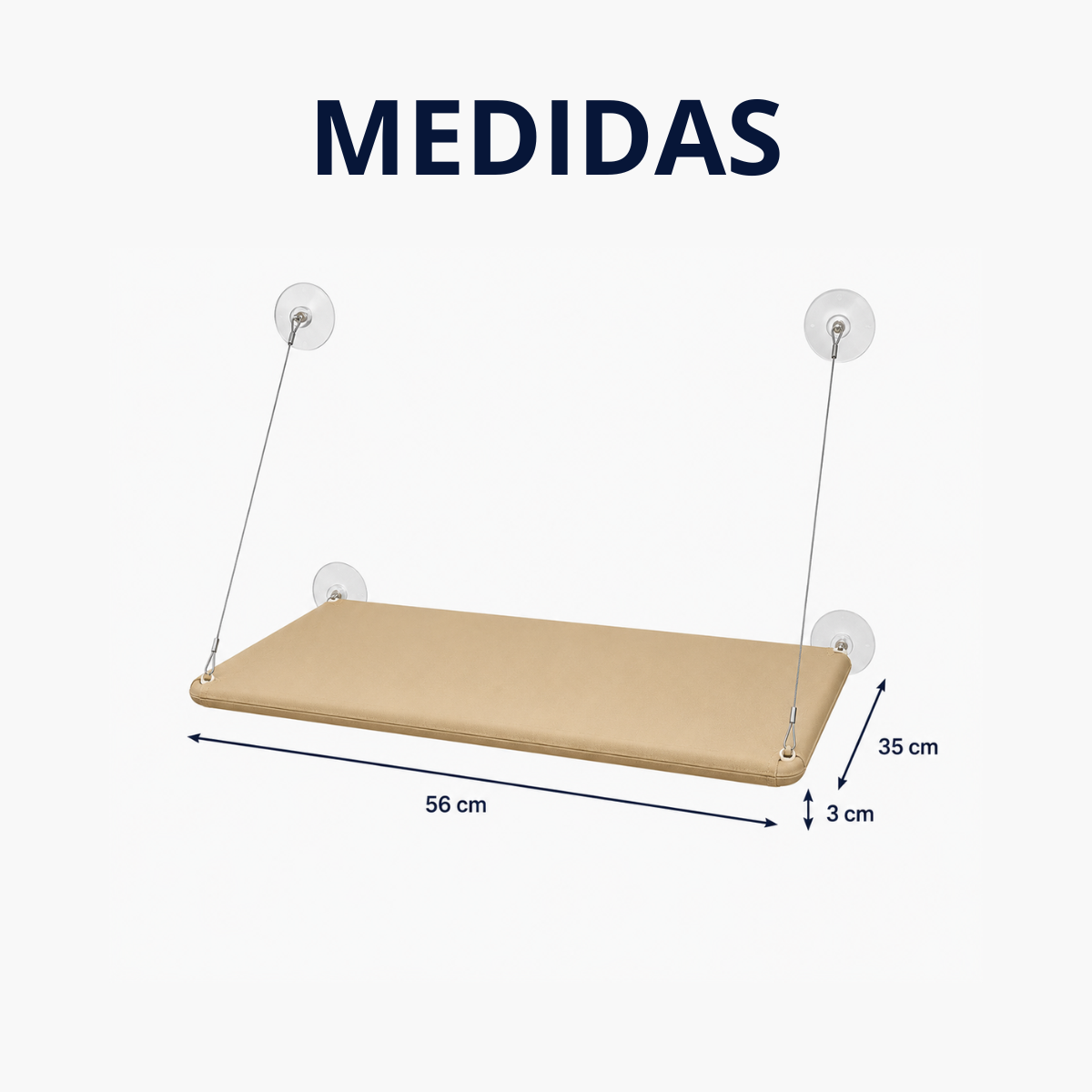 Medidas de la manta t&eacute;rmica para perros: 70 x 50 cm
